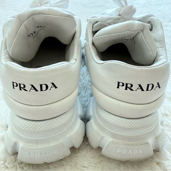 Prada women platform sneakers size 38.5 EU Authentic Retail 1350$ - Picture 8 of 8